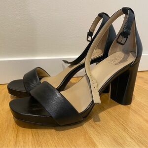 Naturalizer Black Joy Heeled Sandal Size 10